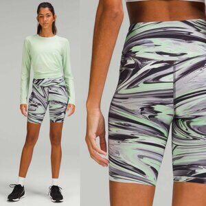 Lululemon Base Pace High-Rise Short 8" Nulux In Paint Glide Warp Multi Size 6